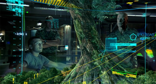 بعض من مظاهر البهرجة الإلكترونية والأجهزة التقنية في فلم أفاتار Avatar