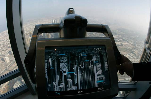 مشهد مدينة دبي من أعلى برج خليفة